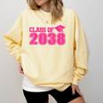 Class Of 2038 Pink Girls Growing Up School Memory Graduation Comfort Colors Sweatshirt Butter