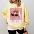 Cool Cat Meme Ew People Anti Social Introvert Cute Cat Comfort Colors Sweatshirt Butter