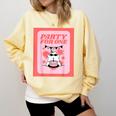 Cool Fun Cute Party Introvert Cat Character Comfort Colors Sweatshirt Butter