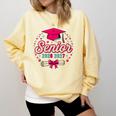 Coquette Pink Bow Senior 2026 2027 Graduation Comfort Colors Sweatshirt Butter