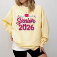 Coquette Pink Bow Senior 2026 Class Of Graduation Comfort Colors Sweatshirt Butter