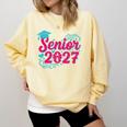 Coquette Pink Bow Senior 2027 Class Of Graduation Comfort Colors Sweatshirt Butter