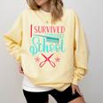 Cosmetology Graduation Tee I Survived Cosmetology School Comfort Colors Sweatshirt Butter