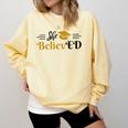 Doctor Of Education She BelievED EdD Graduation Comfort Colors Sweatshirt Butter