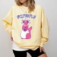 Ew People Introvert Ferrets Saying Mask Ferret Comfort Colors Sweatshirt Butter
