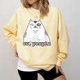 Ew People Introvert Sayings Sarcastic Cat Quote Comfort Colors Sweatshirt Butter