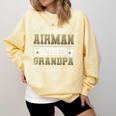 My Favorite Airman Calls Me Grandpa Airman Graduation Premium Comfort Colors Sweatshirt Butter