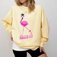 Flamingo Nailed It Graduation Flamingo Comfort Colors Sweatshirt Butter