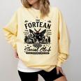 Fortean Social Club Bigfoot Mothman Alien Cryptid Introvert Comfort Colors Sweatshirt Butter