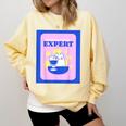 Fun Cute Introvert Cat Character With Wine Comfort Colors Sweatshirt Butter Fun Cute Introvert Cat Character With Wine Comfort Colors Sweatshirt Butter