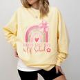 Fun Happy Last Day Of School Girl Student Graduation Rainbow Comfort Colors Sweatshirt Butter
