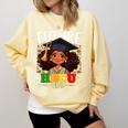 Future HBCU Grad Afro Girl College Graduation Kids Comfort Colors Sweatshirt Butter