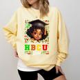Future HBCU Grad Girl Kids Graduation HBCU College Comfort Colors Sweatshirt Butter