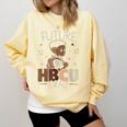 Future HBCU Grad Graduate Afro Boy College Graduation Comfort Colors Sweatshirt Butter