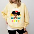 Future HBCU Grad Graduate Afro Girl College Graduation Comfort Colors Sweatshirt Butter