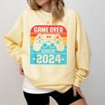 Game Over Class Of 2024 Shirt Students Graduation Comfort Colors Sweatshirt Butter