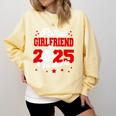 Girlfriend Of a 2025 Graduate Prom Graduation 25 VolleyBall Comfort Colors Sweatshirt Butter