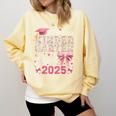 Girls Little Miss Kindergarten Grad 2025 Coquette Graduation Comfort Colors Sweatshirt Butter