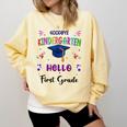 Goodbye Kindergarten Graduation Class 2025 1st Grade Kids Comfort Colors Sweatshirt Butter
