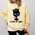 I Graduated Class Of2023 Cat Graduation Comfort Colors Sweatshirt Butter