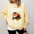 I Graduated Can I Go Back To Bed Sleepy Red Panda Graduation Comfort Colors Sweatshirt Butter