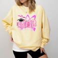 Graduation 2027 Senior 2027 Class Of 2027 Coquette Pink Girl Comfort Colors Sweatshirt Butter