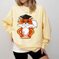 Graduation Fox School Bachelor Master Doctor Study Comfort Colors Sweatshirt Butter