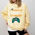 Graduation I Graduated Can I Go Back To Gaming Comfort Colors Sweatshirt Butter