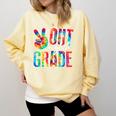 Graduation Peace Sign Out Eighth Grade Tie Dye Hippie Comfort Colors Sweatshirt Butter