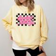Groovy Senior Class Of 2026 Coquette Pink Bow Graduation Comfort Colors Sweatshirt Butter