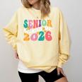 Groovy Senior Class Of 2026 My Last First Day Graduation 26 Comfort Colors Sweatshirt Butter