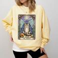 The Hermit Cat Tarot Card Introvert By Georgi Comfort Colors Sweatshirt Butter