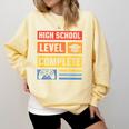 High School Level Complete Class Of 2024 Senior Graduation Comfort Colors Sweatshirt Butter