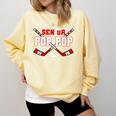Hockey Senior Pop Pop Graduation Class Of 2026 Kids Comfort Colors Sweatshirt Butter
