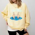 I'm Fine Drowning Thumbs Up Introvert Meme Humor Comfort Colors Sweatshirt Butter