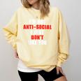 I'm Not Antisocial I Just Don't Like You Introvert Comfort Colors Sweatshirt Butter I'm Not Antisocial I Just Don't Like You Introvert Comfort Colors Sweatshirt Butter
