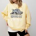 Indoor Cat Energy Raccoon Introvert Anti Social Mascot Comfort Colors Sweatshirt Butter Indoor Cat Energy Raccoon Introvert Anti Social Mascot Comfort Colors Sweatshirt Butter