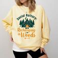 Introvert Camping Social Battery Recharging In The Woods Comfort Colors Sweatshirt Butter Introvert Camping Social Battery Recharging In The Woods Comfort Colors Sweatshirt Butter