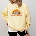 Introvert Me Happy Retro Sunset Capybara Tee Comfort Colors Sweatshirt Butter