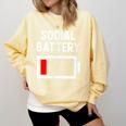 Introvert Low Social Battery Level Anti Social People Comfort Colors Sweatshirt Butter