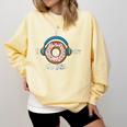 Introvert Music Lover Donuts Sarcastic Comfort Colors Sweatshirt Butter