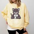 Introvert Panther And Coffee Lovers Comfort Colors Sweatshirt Butter