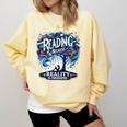 Introvert Reader Bibliofile Bookworm Loves Books Comfort Colors Sweatshirt Butter
