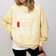 Introvert Socially Drained Battery Comfort Colors Sweatshirt Butter