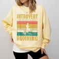 Introvert But Willing To Discuss Running Comfort Colors Sweatshirt Butter Introvert But Willing To Discuss Running Comfort Colors Sweatshirt Butter