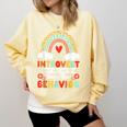 Introvert But Willing To Shape Your Behavior Comfort Colors Sweatshirt Butter