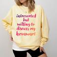 Introverted Willing To Discuss Hovawart Introvert Comfort Colors Sweatshirt Butter