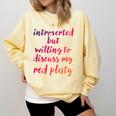 Introverted Willing To Discuss Red Platy Introvert Comfort Colors Sweatshirt Butter Introverted Willing To Discuss Red Platy Introvert Comfort Colors Sweatshirt Butter