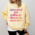 Introverted Willing To Discuss Standardbred Introvert Comfort Colors Sweatshirt Butter Introverted Willing To Discuss Standardbred Introvert Comfort Colors Sweatshirt Butter