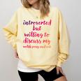 Introverted Willing To Discuss Welsh Pony And Cob Introvert Comfort Colors Sweatshirt Butter Introverted Willing To Discuss Welsh Pony And Cob Introvert Comfort Colors Sweatshirt Butter